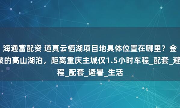 海通富配资 道真云栖湖项目地具体位置在哪里？金佛山东坡的高山湖泊，距离重庆主城仅1.5小时车程_配套_避暑_生活
